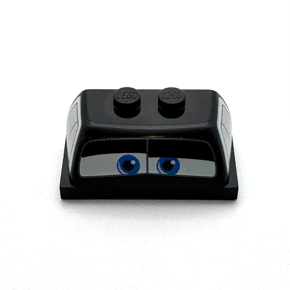 LEGO Windscreen 2x4x1 1/3 Black Cars Blue Eyes 30841 Part Replacement